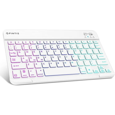[7 Color Backlit] Wireless Bluetooth Keyboard for iPad Samsung Tablet, iPhone Smartphone, iOS, Android Tablets Phone