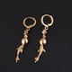 thumbnail image 3 of 1 par de pendientes de circonita con forma de delfín para mujer, con personalidad, temperamento sencillo y elegante, joyería decorativa (dorada), 3 of 5