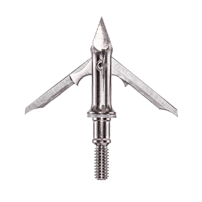 Muzzy Archery Trocar HBX Fixed Blade Broadhead, Stainless