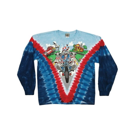 - Grateful Dead Men's Moto Sam Tie Dye Long Sleeve Multi