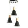 thumbnail image 4 of JONATHAN Y Apollo 15" 3-Light Metal Cluster LED Pendant, Black/Brass Gold, 4 of 9