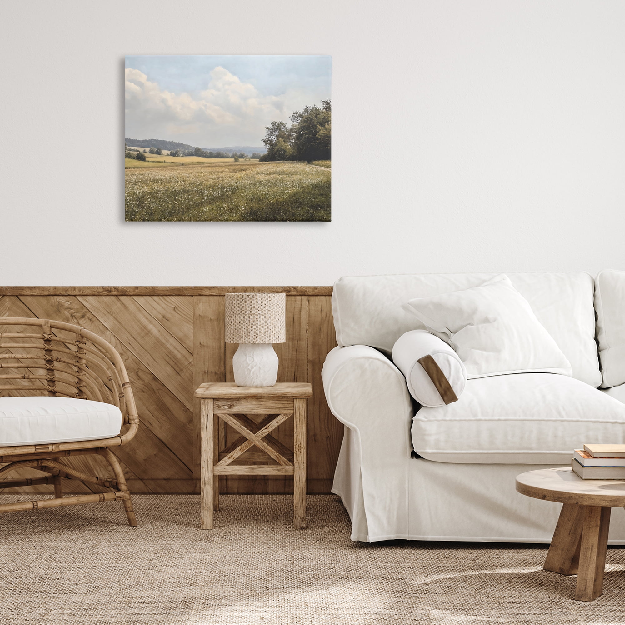 Stupell Industries Summer Landscape Cloudy Meadow Canvas Wall Art, design by Franklyn Gregory