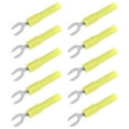 thumbnail image 2 of Fork Spade Wire Connectors, 30Vac-60Vdc Brass Material U Type Wire Connector Maximum.10A  For Tape Recorders For Game Consoles Yellow, 2 of 8