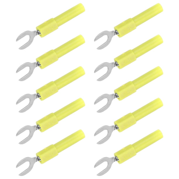 10 Uds. Conector De Cable De Pala De Horquilla Eléctrica Terminales De Crimpado Eléctrico Material De Latón Tipo Y Enchufe Tipo Banana