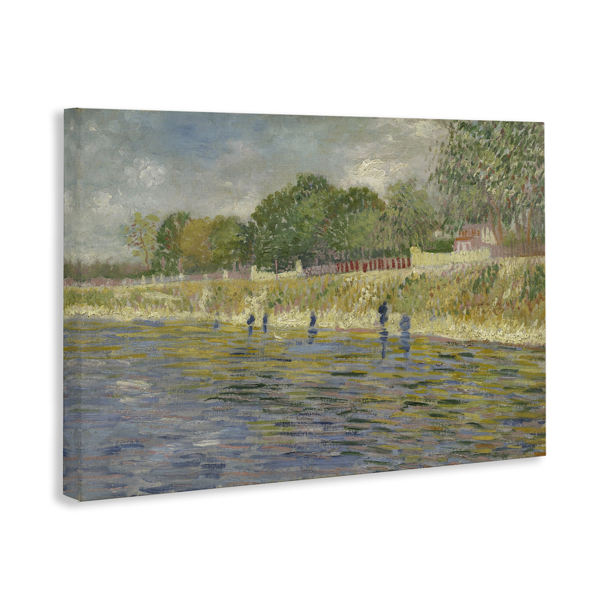 Stupell Industries Classic Van Gogh River Landscape Landscape & Nature Painting Wrapped Canvas Art Print Wall Art, 36 x 24
