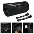 thumbnail image 2 of DIY Carbon Leather Car Steering Wheel Cover Kit (15"/38cm) - Black Microfiber With Needles & Thread 2 of 6