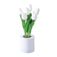 thumbnail image 2 of FENGGHAO Mothers Day Tulip Night Light 6 Heads White Artificial Flower LED Lamp with Vase Dimmable Rechargeable Table Centerpiece Home Decor, 2 of 7