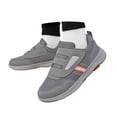 thumbnail image 3 of Lusa Wide Toe Box Shoes for Men Women Convenient Hook and Loop Low Top Walking Shoe for Seniors Non- Loose Sneakers Bunions, Plantar Fasciitis, Hammertoes, Swollen Footwear Grey 40, 3 of 8