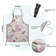 thumbnail image 7 of Pioneer Flower Floral Print Pattern Kids Aprons for Girls and Boys,Adjustable Neck Strap Toddler Aprons for Kids Cooking Baking, 7 of 7
