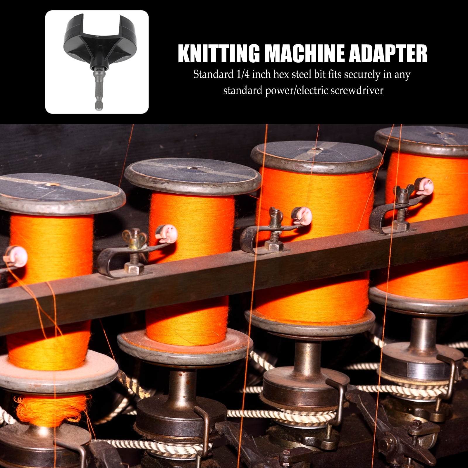 Frogued Convenient Knitting Machine Adapter Effective Plastic
