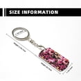 thumbnail image 4 of Goofa Rose Flowers Printed Rectangular Metal Keychain Bag Charm Floral Charm for Purse Keys Metal Keyring Gift for Women Accessories, 4 of 7