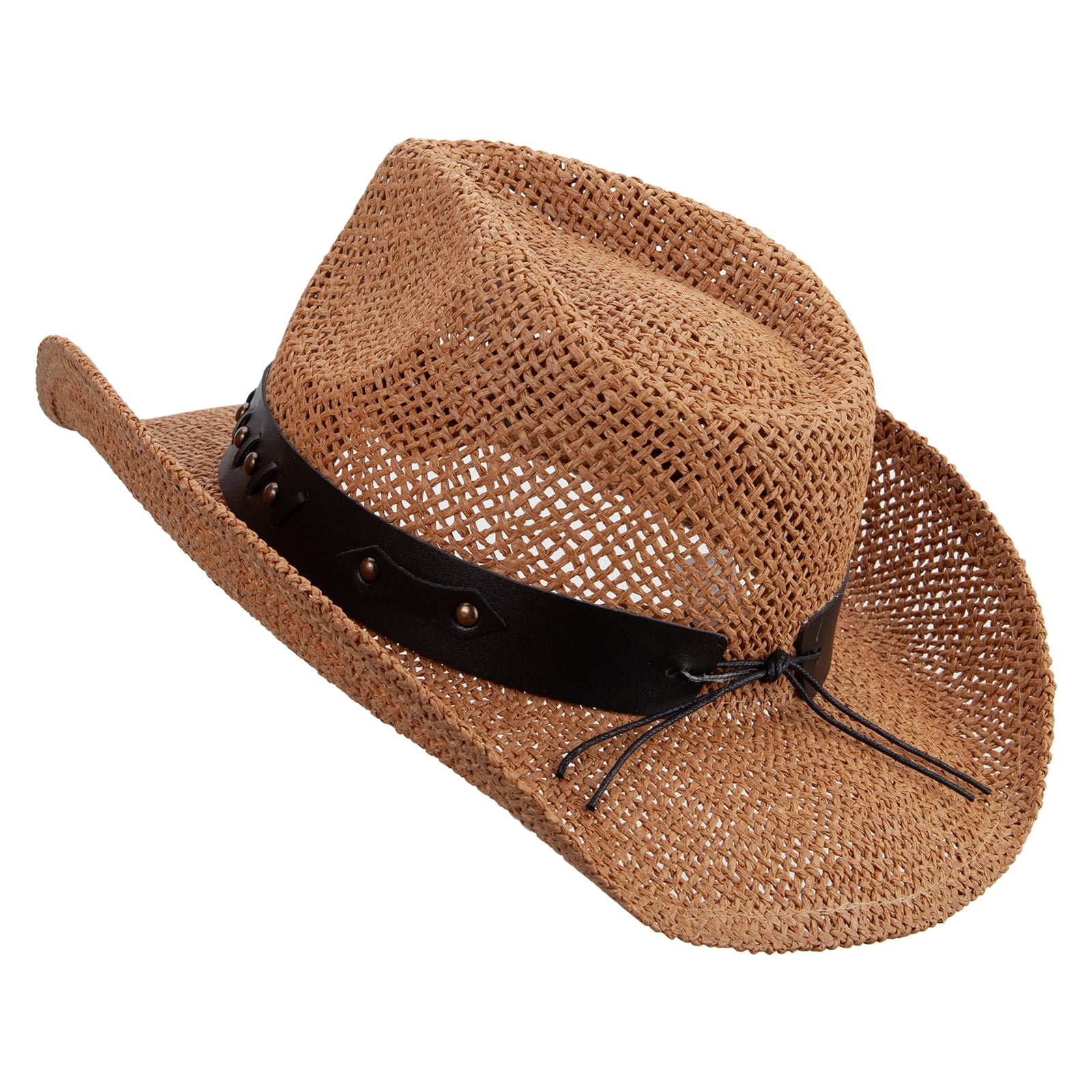 Big Size Bull Emblem Coyboy Hat - Camel XL-2XL