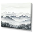 thumbnail image 2 of Designart "Foggy Wonder Of The Mountain Mornings" Landscape Mountains Canvas Prints, 2 of 7