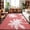 Red, variant on Purple Palm Trees Washable Round Area Rug 3 ft, Summer Beach Tropical Farmhouse Soft Non Slip Rugs Stain Repellent Indoor Felt Carpet for Living Dining Room Bedroom Home Office