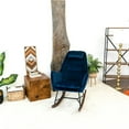 thumbnail image 4 of Revi Modern Indoor Livingroom Velvet Rocking Accent Chair in Navy Blue, 4 of 6