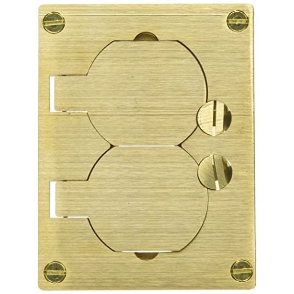 Wiremold 828R Brass DPLX RECEPT PLT OMBX, White