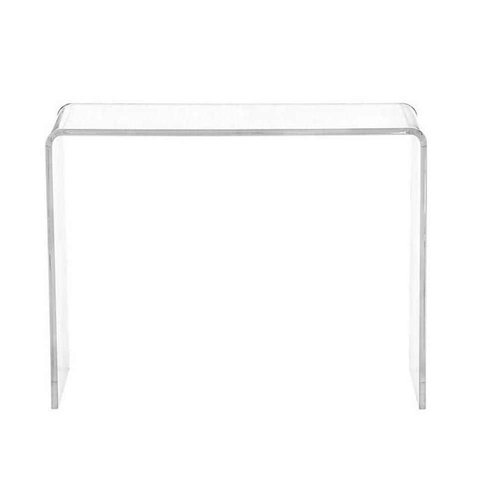 Take Me Home Furniture – Clear Acrylic Small Console Table, Modern Entryway Display Table (30" H x 30" W x 8" D)