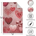 thumbnail image 4 of Valentine Hearts Pattern Dish Towels Set of 4, Vintage Love Washable Tea Towels Dishcloths Lint-Free 18x28 Inch Fast Drying for Home Kitchen Clean, 4 of 5