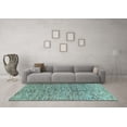 thumbnail image 3 of Ahgly Company Indoor Square Oriental Light Blue Modern Area Rugs, 6' Square, 3 of 4