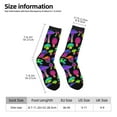 thumbnail image 5 of Yiaed Bright Mushrooms Print Great elasticity Crew Socks Sports socks for Men and Women, 5 of 5