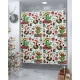 thumbnail image 4 of Christmas Shower Curtain, Western Cow Cactus Xmas Balls Botanical Waterproof Washable Boho Funny Cute Shower Curtains Set for Bathroom Farmhouse Bathtubs Decor with Hook, 72"Wx72"L, 4 of 7