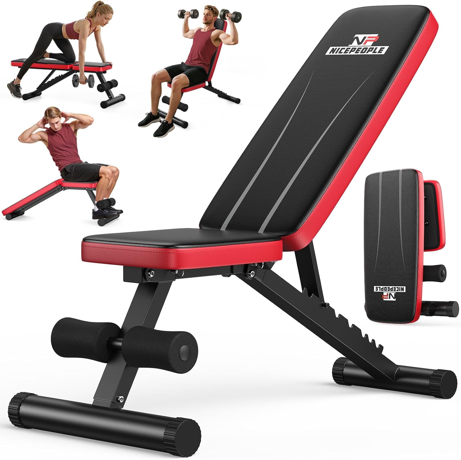 Leikefitness Deep Squat Bench, Multifunctional Core Workout Leg