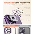 thumbnail image 3 of Magnetic iPhone 14 Pro Case, Full Camera Cover Protection [Compatible with Magsafe] [Non-Yellowing] Shockproof Electroplate with Screen Protector for Women Cover 6.1" - Purple, 3 of 13
