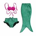 thumbnail image 1 of 3PCS Girl Kids Mermaid Tail Swimmable Bikini Set Bathing Suit Fancy Costume 3-9Year, 1 of 2