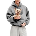 thumbnail image 4 of Pet Pouch Hoodies,Cat and Dog Pouch Hoodie Sweatshirt Oversized Fall Winter Casual Comfy Pullover with Large Pockets XL, 4 of 7
