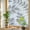 Gray, variant on Brown Red Leaves Window Privacy Film, Summer Farmhouse Botanical Branch Minimalist Stained Glass Rainbow Film Decorative Window Clings, Static Cling Sun Blocking Stickers 17.7" x 39.3"