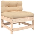 thumbnail image 2 of vidaXL 7 Piece Garden Lounge Set with Cushions Solid Wood, 2 of 5