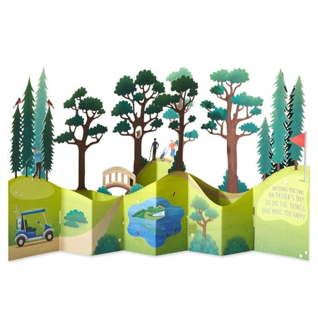 American Greetings Father's Day Golf Outing Pop Up Card (Make You Happy)