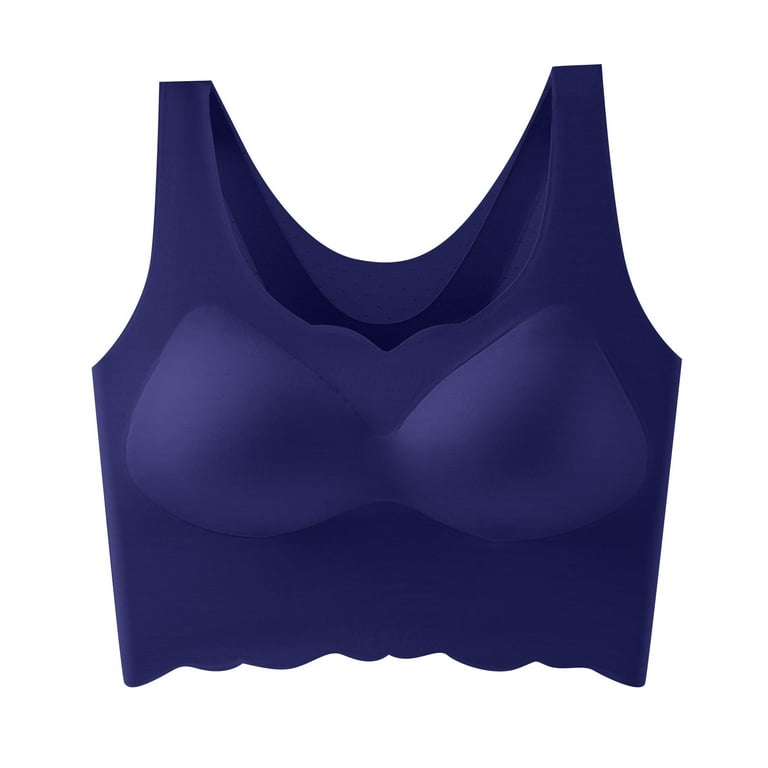 6-Pack Bras for Women Ultra Thin Ice Silk Comfortable Plus Size Seamless  Wireless Sports with Removable Pads Bras