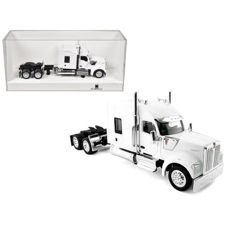 Kenworth W990 with Stand Up Sleeper Cab White 1/87 (HO) Scale Plastic Model Car by HO Logistics