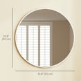 thumbnail image 3 of HOMCOM 36 Inch Round Wall Mirror with Metal Frame for Bathroom White, 3 of 10