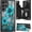 Blue Flowers, variant on Case for Samsung Galaxy S24 Plus Case Wallet Case with Card Holder, PU Leather Kickstand Double Magnetic Clasp Shockproof Cover Case for Galaxy S24 Plus, Hummingbird Flowers