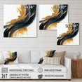 thumbnail image 4 of Designart Blue And Gold Swirl Abstract II Canvas Wall Art, 4 of 5
