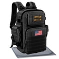 thumbnail image 1 of Bolsa de pañales SHARKMOUTH Military para hombre con cambiador negra, 1 of 8