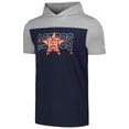 thumbnail image 2 of Men's New Era Navy Houston Astros Active Brushed Hoodie T-Shirt, 2 of 3
