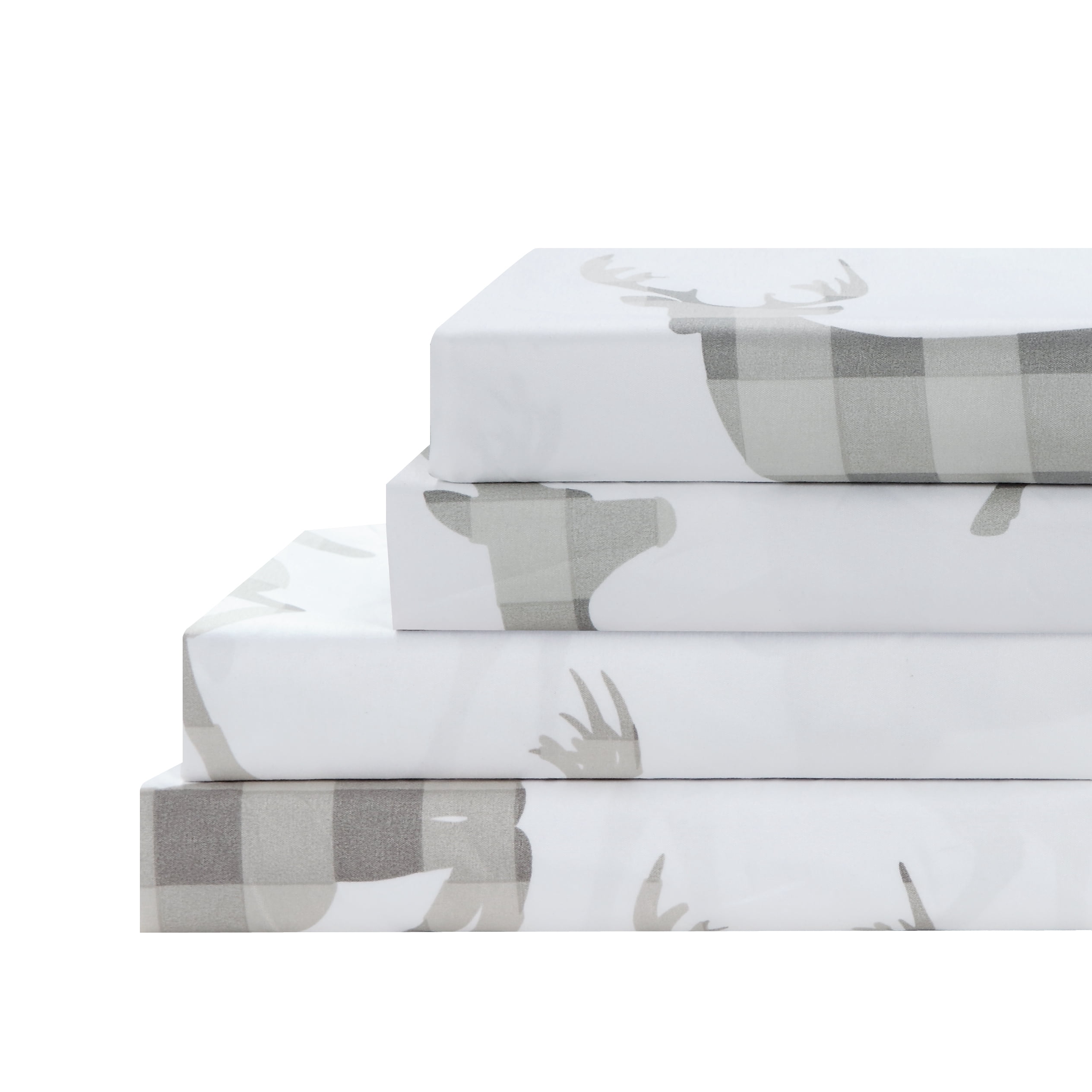 Claus 4-piece Sheet Set Grey/White Full