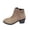 ABeige, variant on Womens Ankle Booties Round Toe Chunky Block Heel Side Zip Shoes Faux Suede Fashion Short Boots