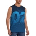 thumbnail image 2 of Bingfone Happy New Year 2025 A Pattern Men's Tank Tops Workout Sleeveless Tee Shirts Running Beach Tanks for Men-X-Large, 2 of 4