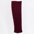 thumbnail image 2 of Women Knit Simple Solid Color Thermal Knee High Calf Slouch Socks Black, 2 of 3