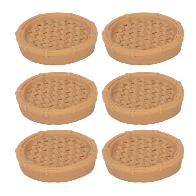 Dollhouse Bamboo Plate, 20PCS Resin Exquisite Details Miniature Plate Model Small Size For DIY ANGGREK AC7770