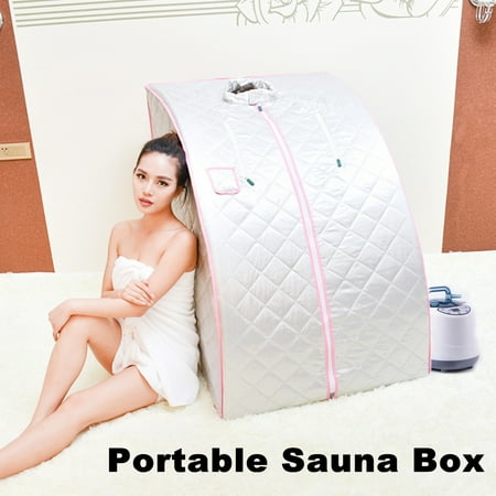 Fir Sauna (Moaere 1000W Infrared Negative Ion Lightweight Portable Personal Steam Sauna Home Bathtub Sauna Box for Relaxation SPA Slim Detox Weight)
