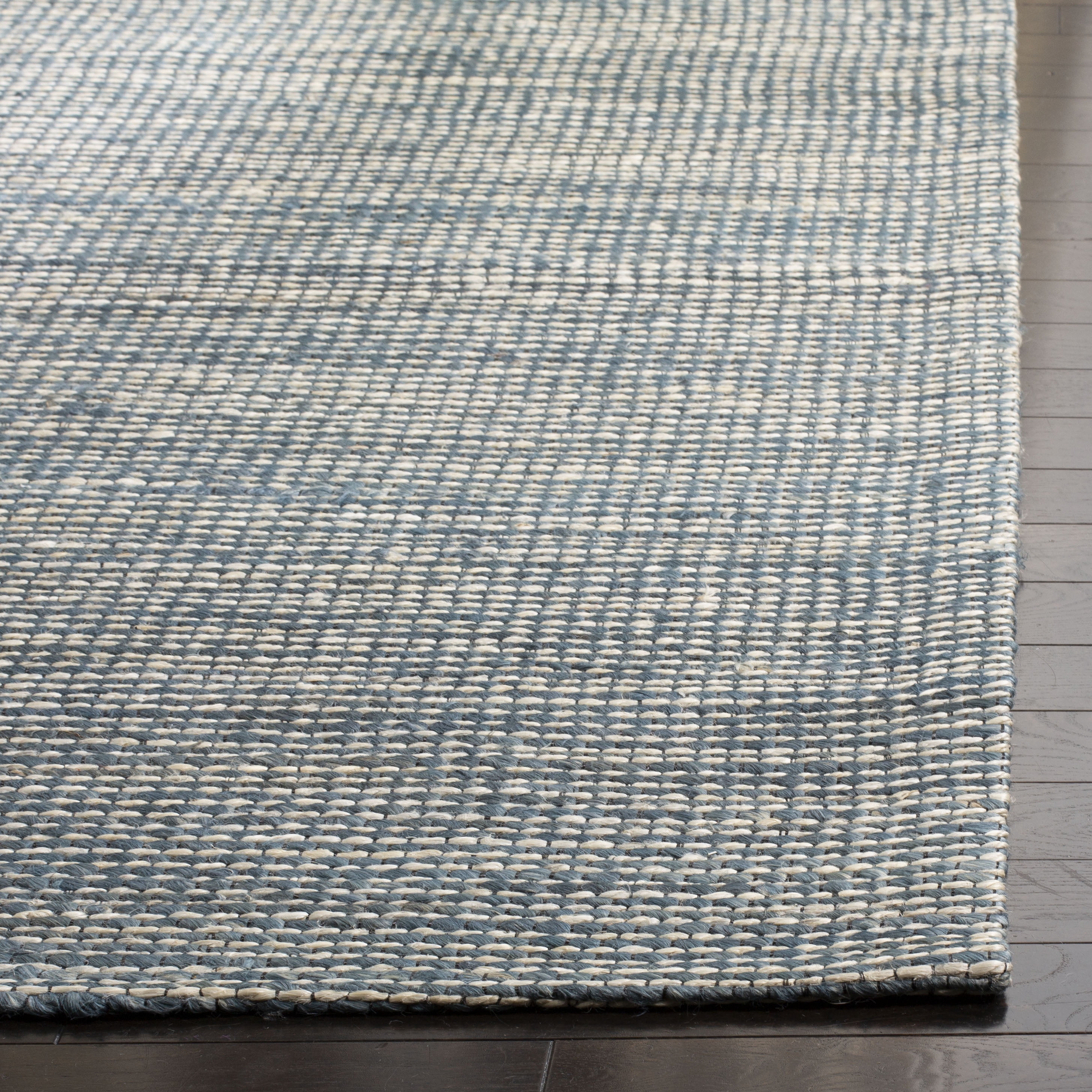 SAFAVIEH Marbella Christina Solid Area Rug, Blue/Ivory, 3' x 5'