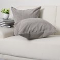 thumbnail image 6 of PiccoCasa Velvet Corn Striped Square Throw Pillow Covers, Grey, 20"x20", 6 of 7