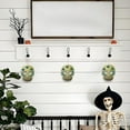 thumbnail image 4 of Set de decoraciones fluorescentes de madera para colgar de Halloween | Calabaza Calavera de Bruja | Kit de adornos festivos de 10 piezas | Recortes duraderos que brillan en la oscuridad | Caqui, 4 of 6
