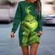 thumbnail image 1 of Vestidos de Mujer, Vestido Casual de Manga Larga Con Cuello Redondo y Estampado Navideño de Moda de Otoño E Invierno Para Mujer, 1 of 3