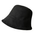thumbnail image 1 of Sombrero de cubo de invierno de felpa borrosa sombrero de pescador de piel sintética de oveja sombreros de pescador borroso para mujer sombrero de cubo de piel sintética mullido, 1 of 5